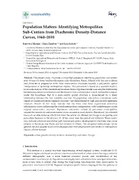 Identifying Metropolitan Sub-Centers from Diachronic Density-Distance Curves, 1960–2010