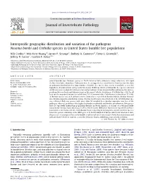 Interspecific Geographic Distribution and Variation of the Pathogens