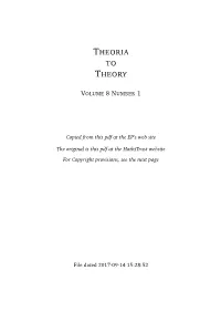 Theoria to Theory
