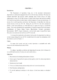 1 Introduction the Department of Agriculture Being One of The
