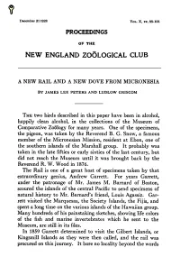A New Rail and a New Dove from Micronesia