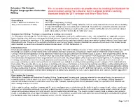 Cathedral, but It Is Aligned to Ohio's Learning Writing Standards Before the 2017 Revisions and Ohio's State Tests