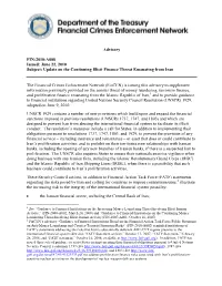 FIN-2010-A008 Issued: June 22, 2010 Subject: Update on the Continuing Illicit Finance Threat Emanating from Iran