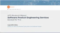 HFS Blueprint Report Software Product Engineering Services Excerpt for TCS
