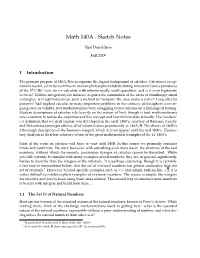 Math 140A - Sketch Notes