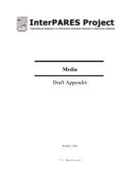 Media Draft Appendix
