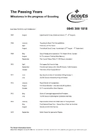 The Passing Years Milestones in the Progress of Scouting S