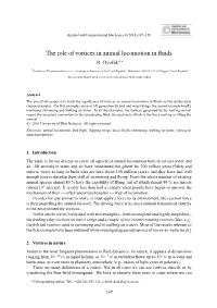 The Role of Vortices in Animal Locomotion in Fluids