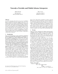 Towards a Portable and Mobile Scheme Interpreter