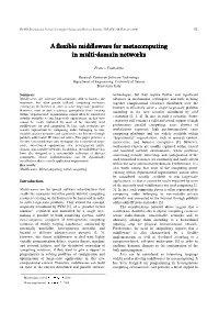 A Flexible Middleware for Metacomputing a Flexible