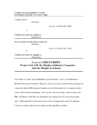 Amicus Brief for Aref and Hossain