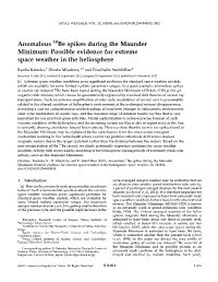 Anomalous 10Be Spikes During the Maunder Minimum: Possible Evidence for Extreme Space Weather in the Heliosphere