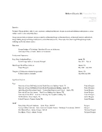Matthew Z Leach, AIA Curriculum Vitae