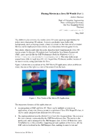 Playing Movies in a Java 3D World (Part 1) Andrew Davison Dept