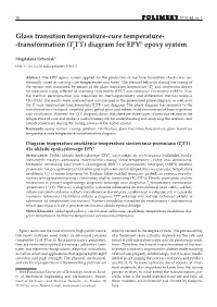 Transformation (T TT) Diagram for EPY® Epoxy System