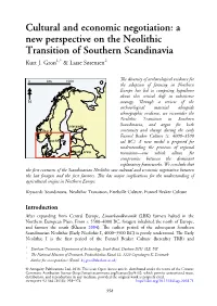 A New Perspective on the Neolithic Transition of Southern Scandinavia Kurt J