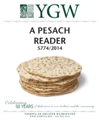 A Pesach Reader 5774/2014