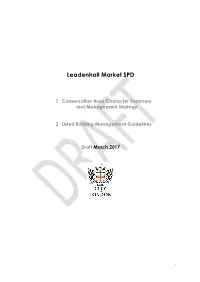 Appendix a Leadenhall Market SPD 1 Conservation Area Document Draft One , Item 7E PDF 4 MB