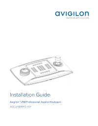 Avigilon-Acc-Usb-Pro-Joy-Install-Guide