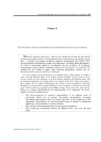 Chapter 8 the Interface Between National and Subnational Levels Of