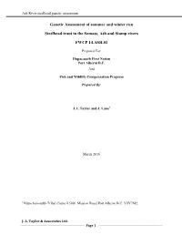 Genetic Assessment of Summer and Winter Run Steelhead Trout in The