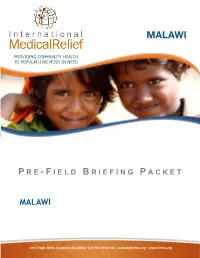 Malawi Briefing Packet