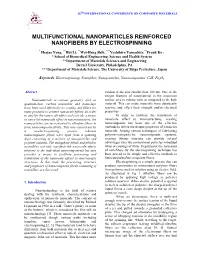 Multifunctional Nanoparticles Reinforced Nanofibers by Electrospinning