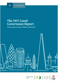 The 2017 Good Governance Report the Great Governance Debate Continued