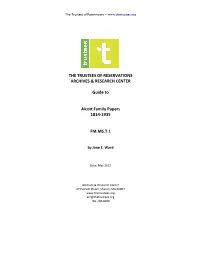 The Trustees of Reservations Archives & Research