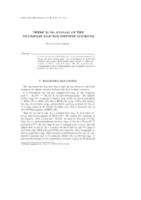 There Is No Analog of the Transpose Map for Infinite Matrices