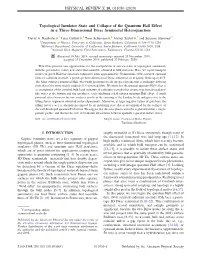 Topological Insulator State and Collapse of the Quantum Hall Effect in a Three-Dimensional Dirac Semimetal Heterojunction