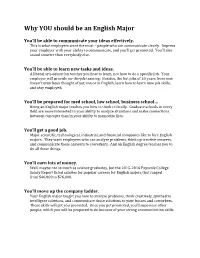 Why YOU Should Be an English Major
