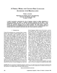 A Formal Model for Context-Free Languages Augmented with Reduplication