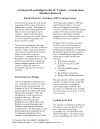 A System of Leadership for the 21St Century Lessons from Theodore