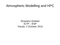 Atmospheric Modelling and HPC