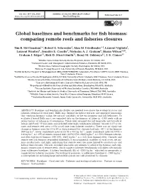 Global Baselines and Benchmarks for Fish Biomass : Comparing Remote