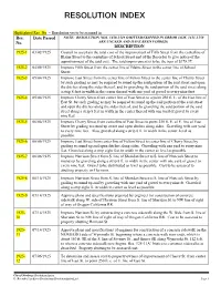 Resolution Index