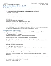 Sedimentary Test 2 Review Guide Making Sedimentary Rocks 1