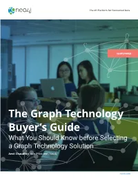 The Graph Technology Buyer's Guide