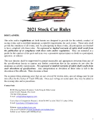 2021 Stock Car Rules