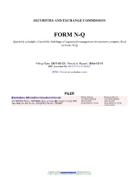 Blackstone Alternative Investment Funds Form N-Q Filed 2017-02-23