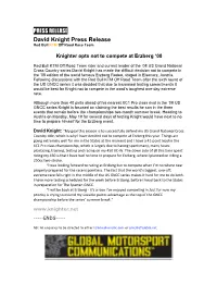 David Knight Press Release Erzberg