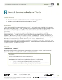 Lesson 2: Construct an Equilateral Triangle