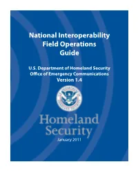 National Interoperability Field Operations Guide (NIFOG)