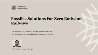 Possible Solutions for Zero Emission Railways