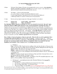 • We Respond – Read Aloud and Discuss the Glorious Mysteries from One of the Following Books: 1. “The Rosary” 2