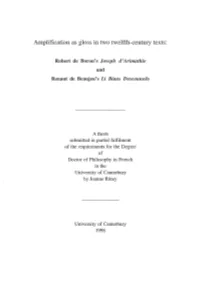 Amplification As Gloss in Two Twelfth-Century Texts