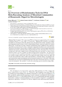 An Overview of Bioinformatics Tools for DNA Meta-Barcoding Analysis of Microbial Communities of Bioaerosols: Digest for Microbiologists