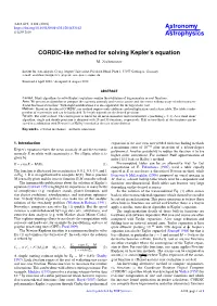 CORDIC-Like Method for Solving Kepler's Equation