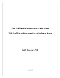 Field Guide to the Moss Genera in New Jersey by Keith Bowman